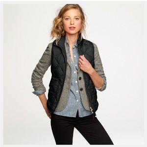 J Crew Quilted Down Vest